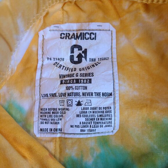 Gramicci Tie Dye Cotton Size M Festival Hippie Pockets Belted Unisex - Picture 8 of 10